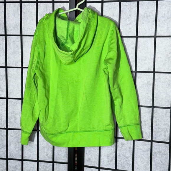 Skull Distressed Old Navy Green Zip Hoodie EUC 5 - Picture 3 of 7